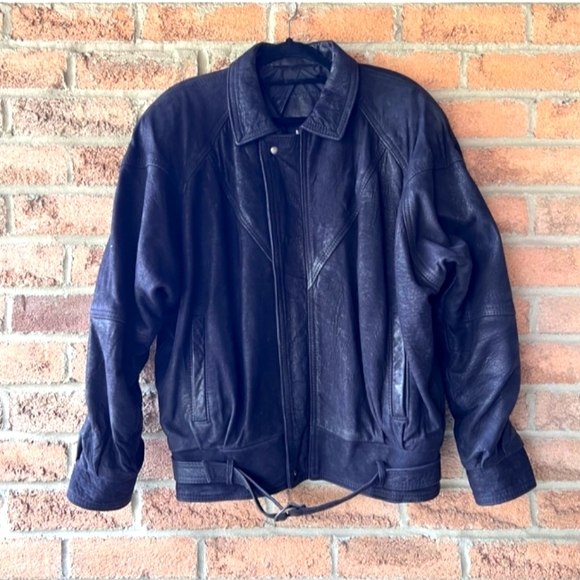 Vintage Soft Leather Jacket- Sz. Lg - Picture 1 of 15